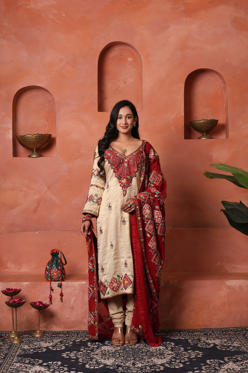 Rangrez Swarna - Handloom Benarasi Tissue Kurta Set | Statement Festive Ensemble