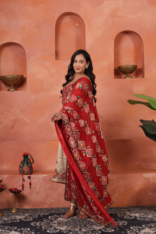 Rangrez Swarna - Handloom Benarasi Tissue Kurta Set | Statement Festive Ensemble