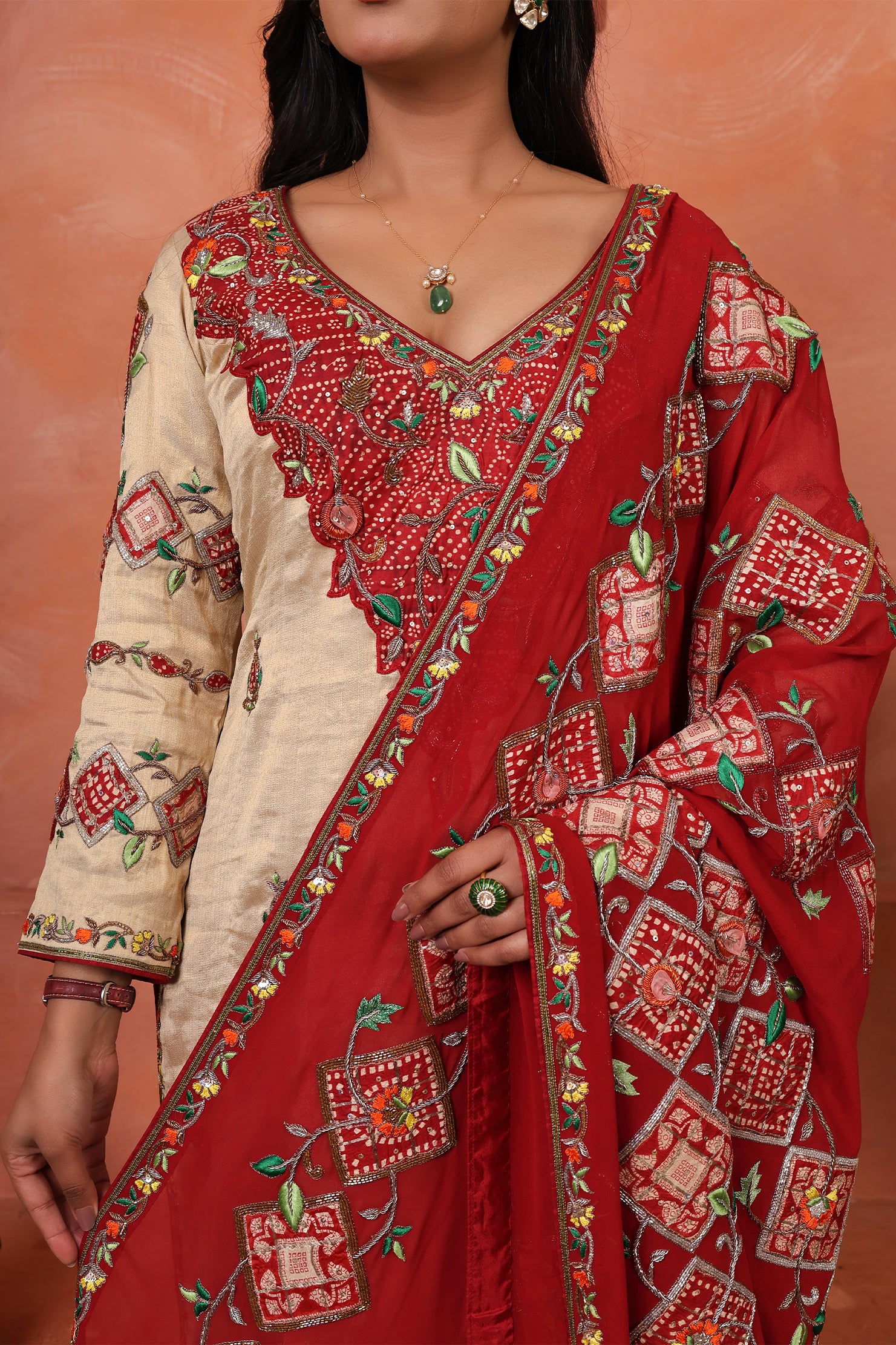 Rangrez Swarna - Handloom Benarasi Tissue Kurta Set | Statement Festive Ensemble