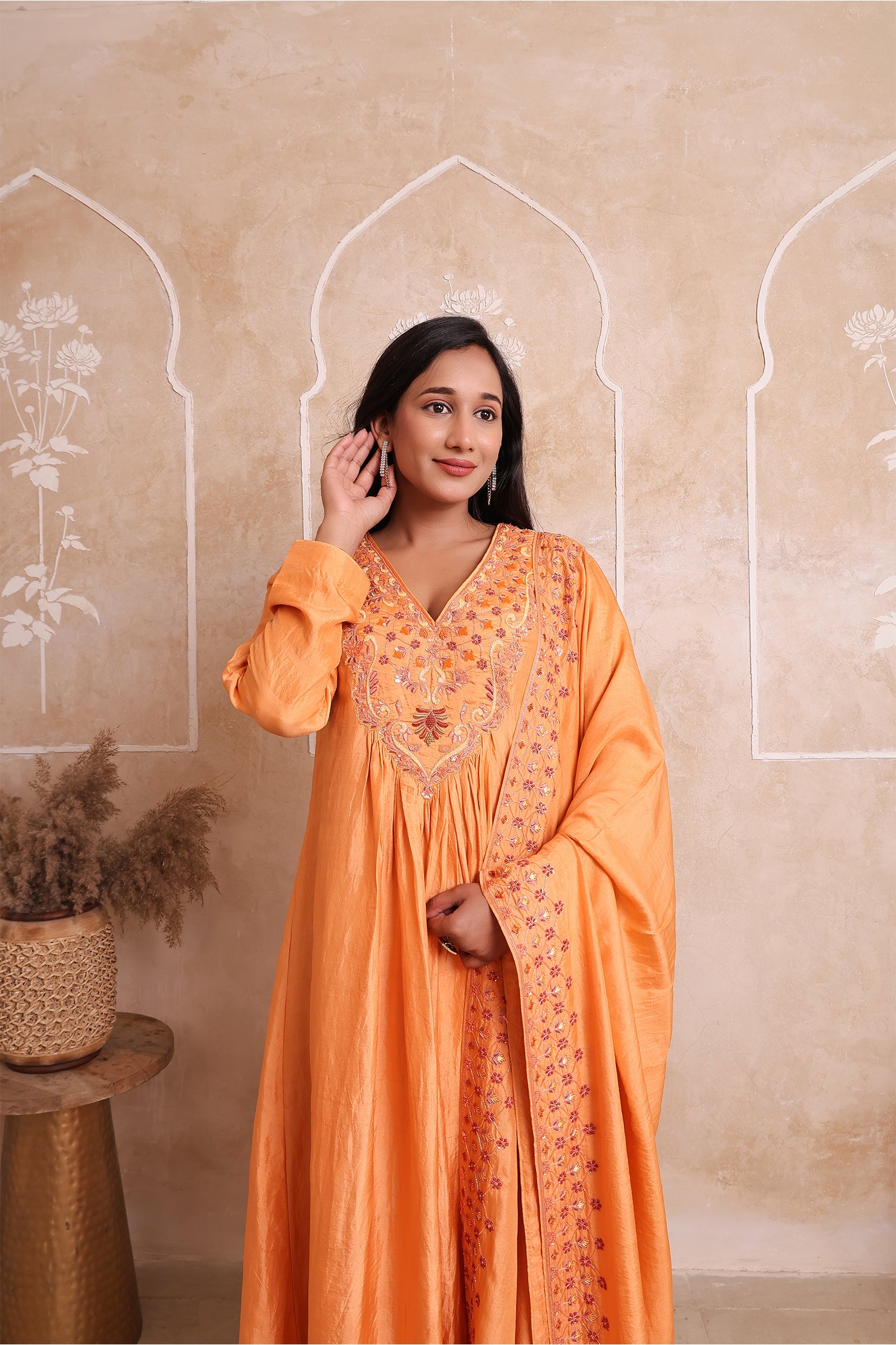 Ujalaa - Mulberry Silk Anarkali Kurta Set | Modern Resham & Zardosi Craft