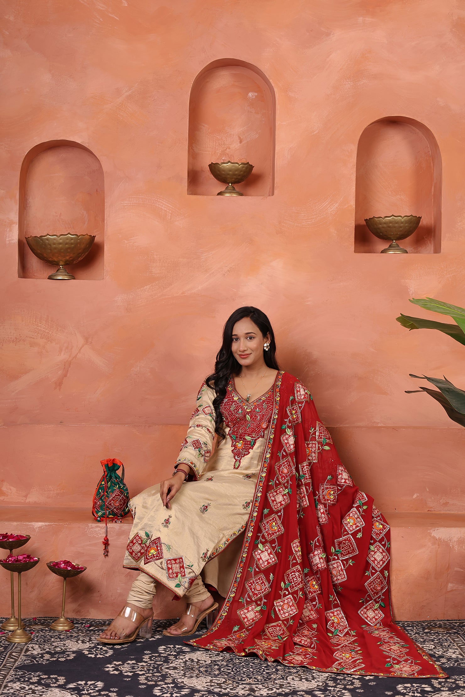 Rangrez Swarna - Handloom Benarasi Tissue Kurta Set | Statement Festive Ensemble