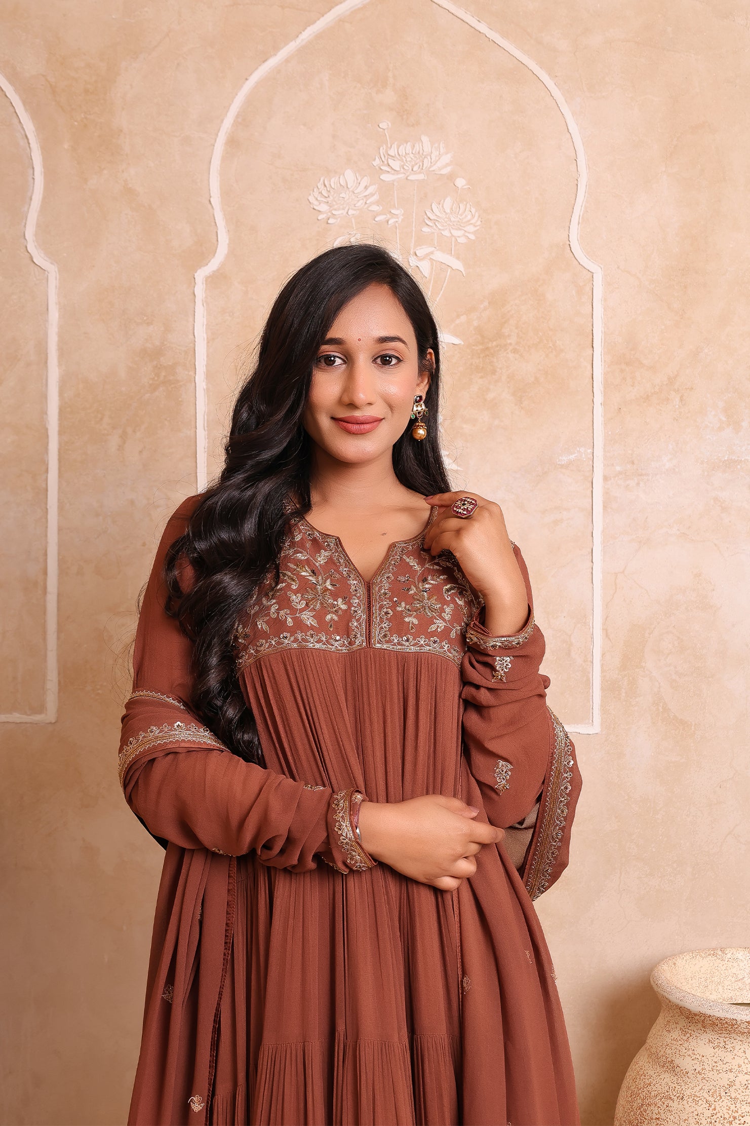 Mehru Noor - Anarkali Kurta Set | Vintage Zardosi Elegance