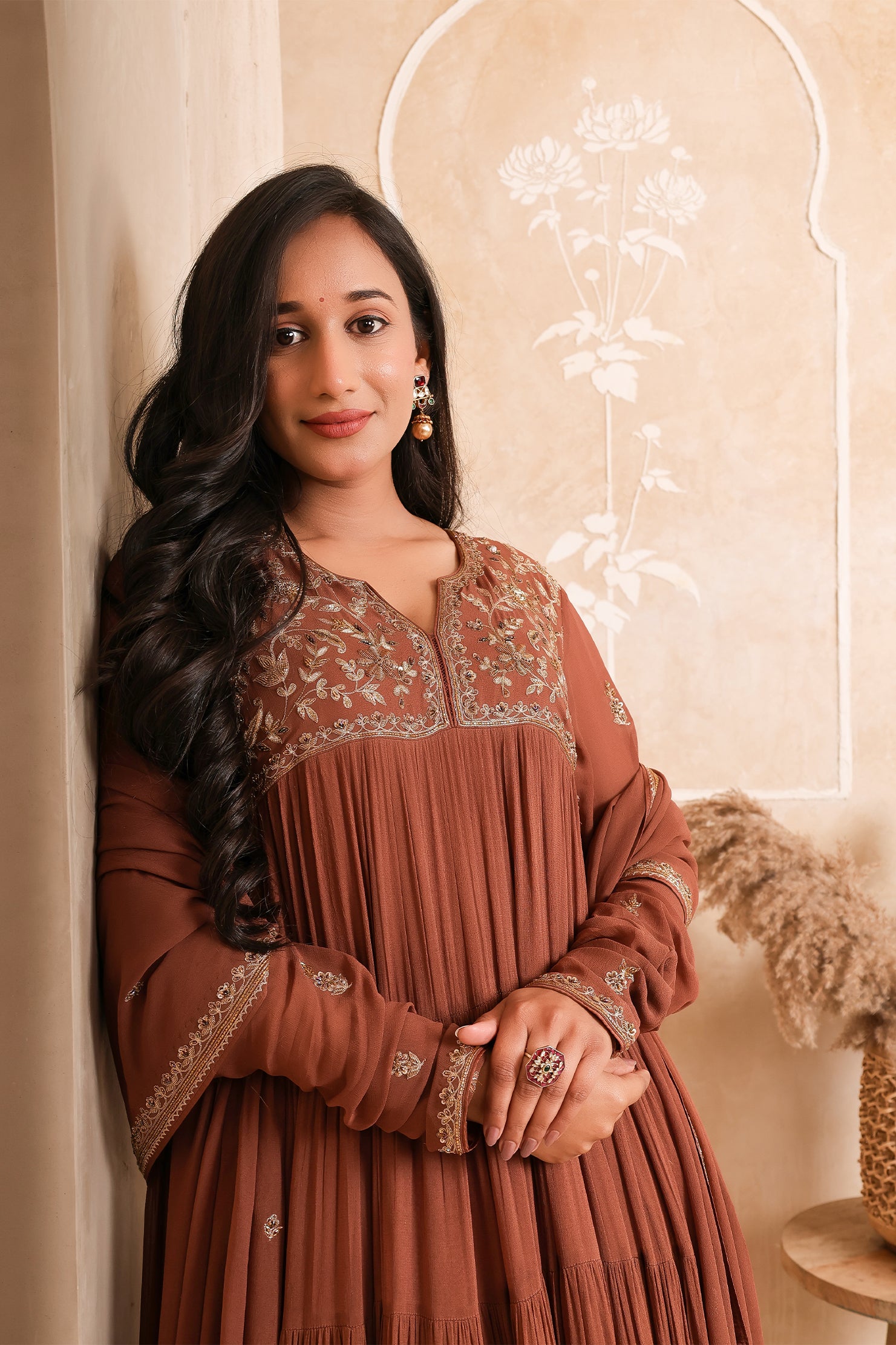 Mehru Noor - Anarkali Kurta Set | Vintage Zardosi Elegance