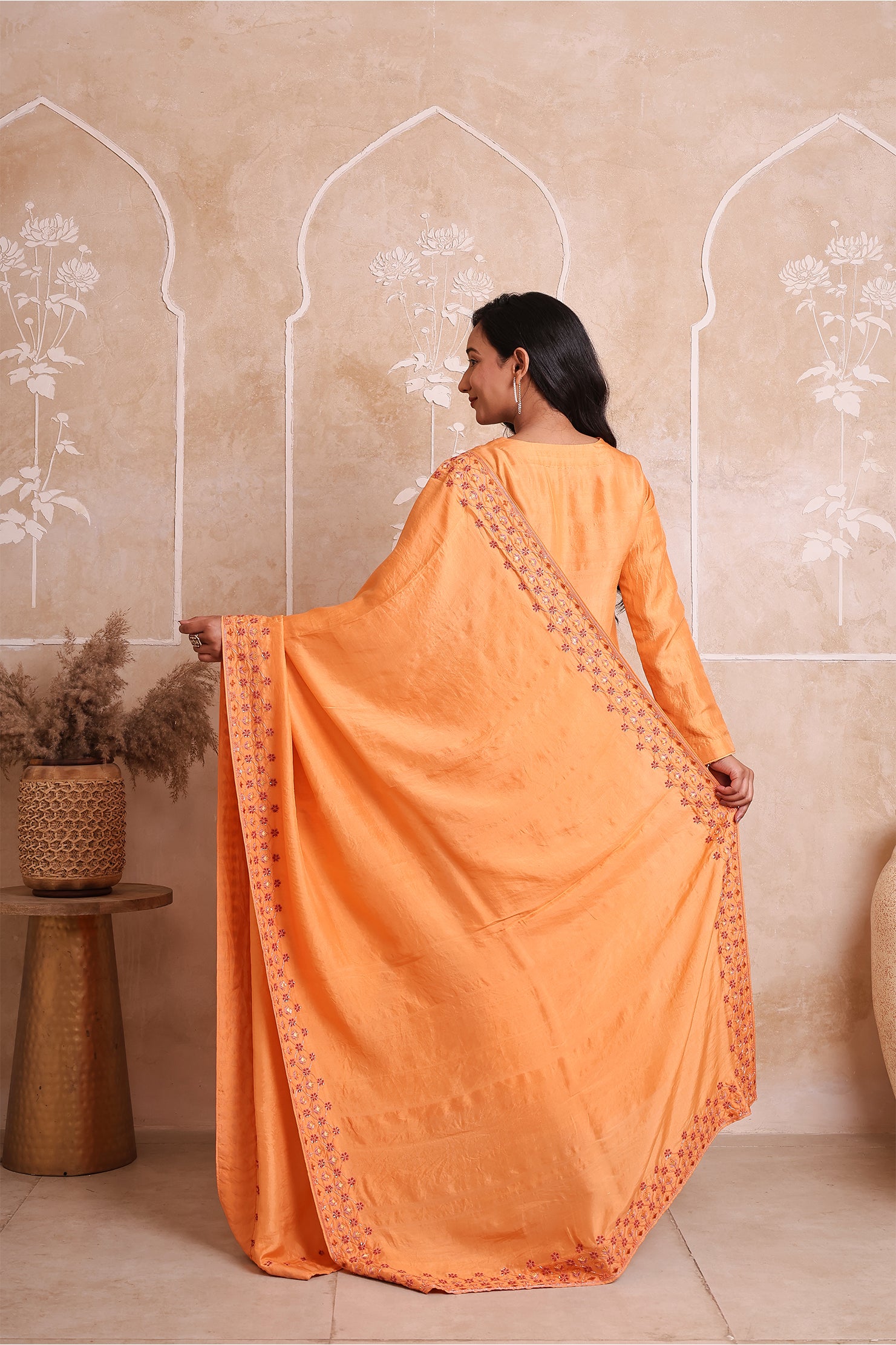 Ujalaa - Mulberry Silk Anarkali Kurta Set | Modern Resham & Zardosi Craft