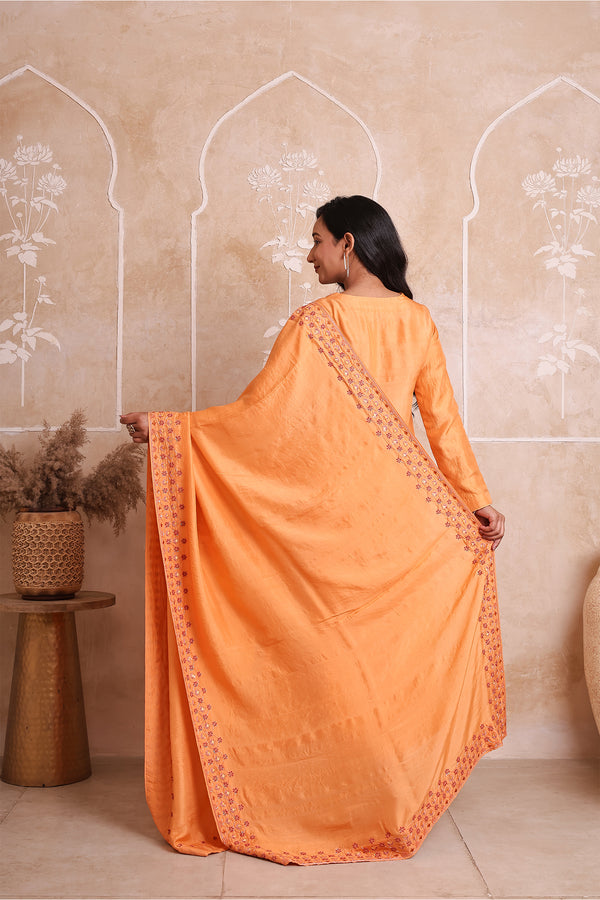 Ujalaa - Mulberry Silk Anarkali Kurta Set | Modern Resham & Zardosi Craft