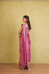 Gulbahaar – Handcrafted Silk Tissue Organza Saree