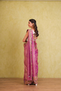 Gulbahaar – Handcrafted Silk Tissue Organza Saree