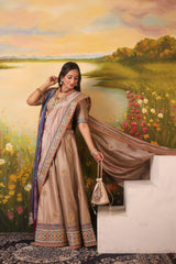 Purani Gota Raani - Glass Organza Ensemble | Vintage Gota & Appliqué Craft