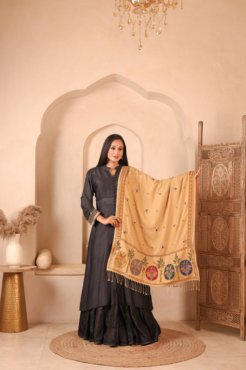 Gulshan e tota handcrafted pure Pashmina shawl