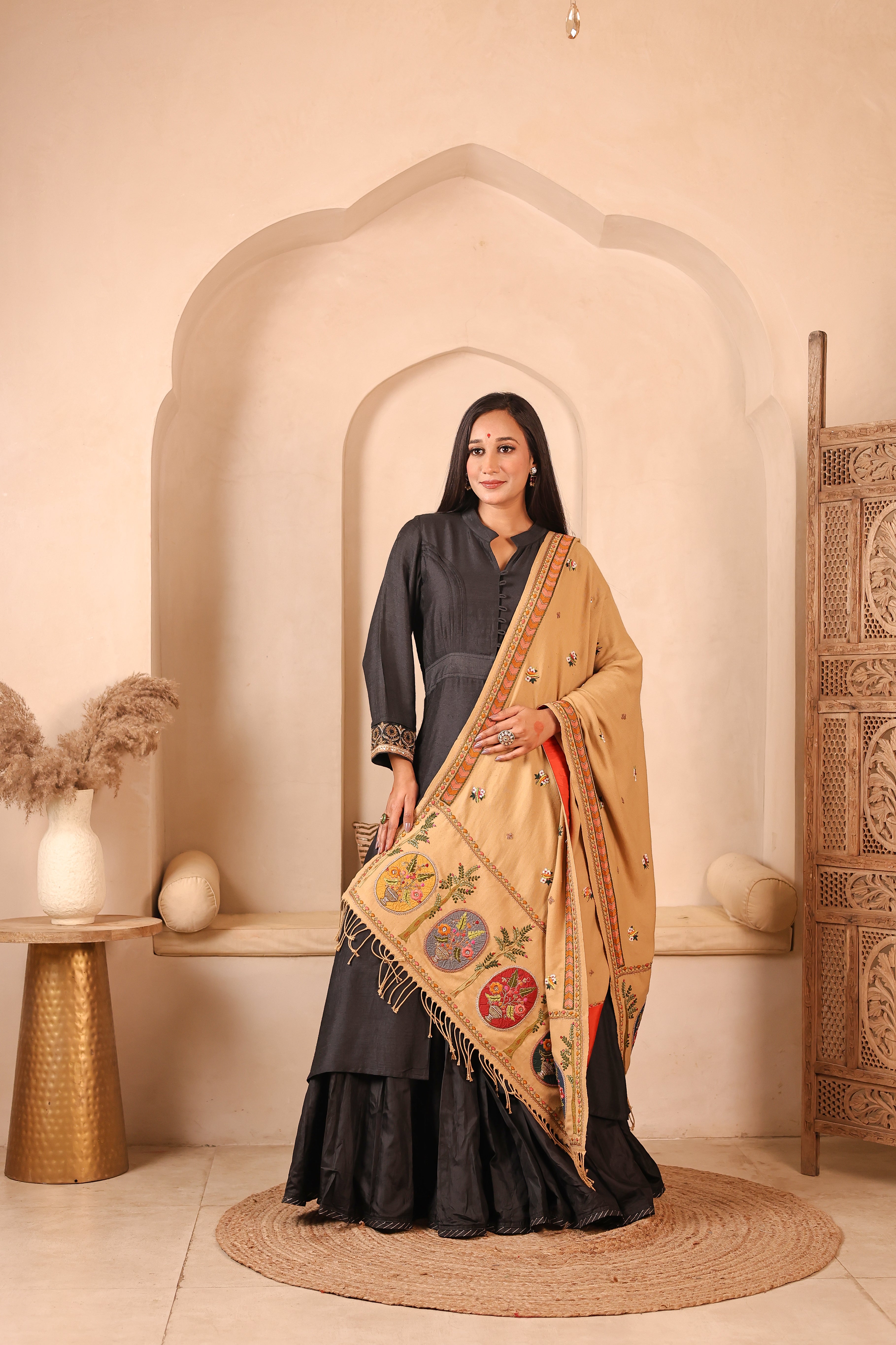 Gulshan e tota handcrafted pure Pashmina shawl