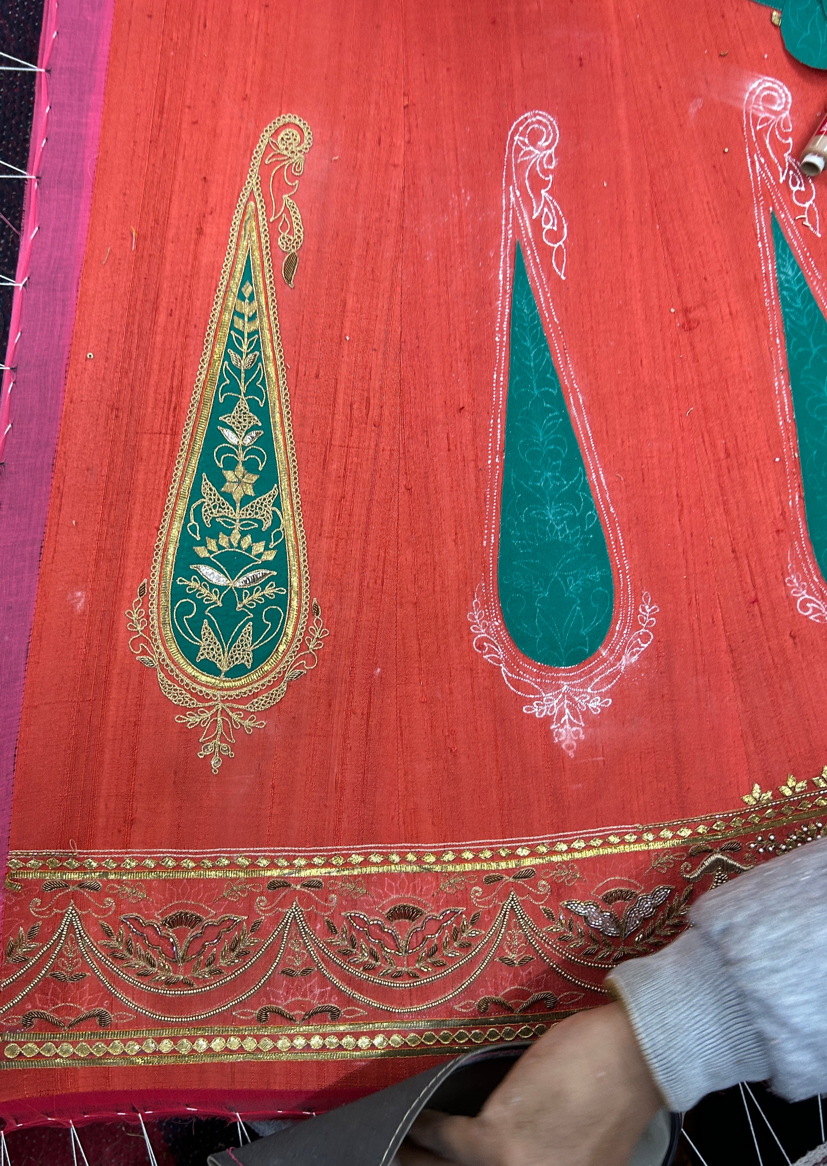 Noor-e-Narangi – Handcrafted Raw Silk Bridal Lehenga Set