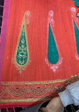 Noor-e-Narangi – Handcrafted Raw Silk Bridal Lehenga Set
