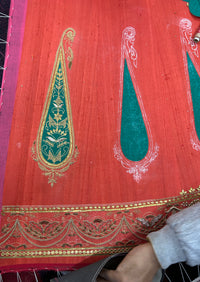 Noor-e-Narangi – Handcrafted Raw Silk Bridal Lehenga Set