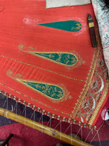 Noor-e-Narangi – Handcrafted Raw Silk Bridal Lehenga Set