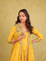 Basant Noor – Mulberry Silk Lehenga Kurti Set with Embroidered Jacket