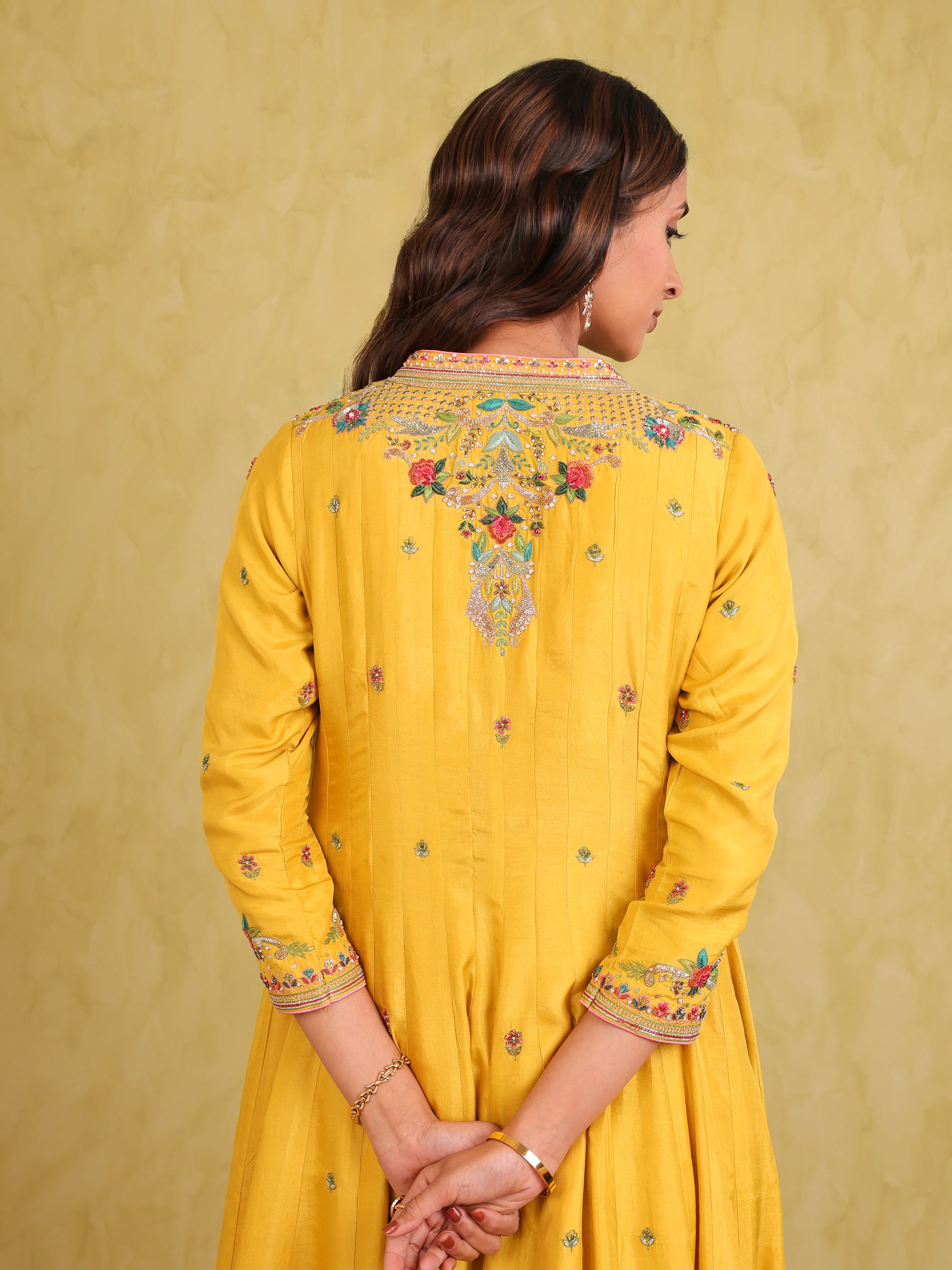 Basant Noor – Mulberry Silk Lehenga Kurti Set with Embroidered Jacket