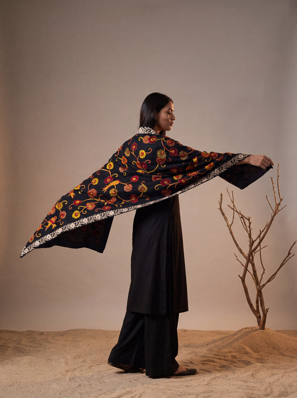 Resham Neelaya – Pure Pashmina Shawl