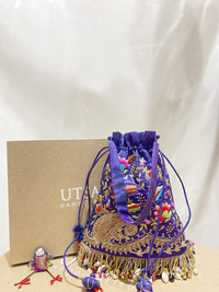 Afsana handcrafted embroidered potli bag, product photograph 1