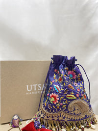 Afsana handcrafted embroidered potli bag, product photograph 2