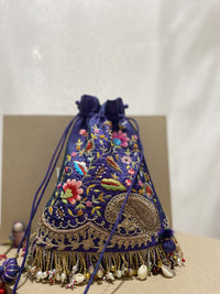 Afsana handcrafted embroidered potli bag, product photograph 3