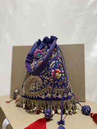 Afsana handcrafted embroidered potli bag, product photograph 5