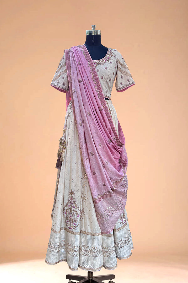 Sitara Baagh Handcrafted Tussar Silk Lehenga Set – Subtle Gold Embellishments