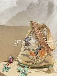 Gulrang handcrafted embroidered potli bag, product photograph 1