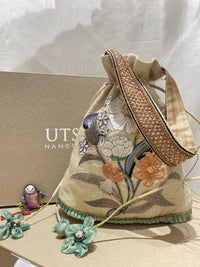 Gulrang handcrafted embroidered potli bag, product photograph 2