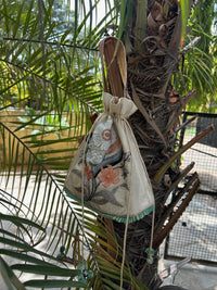 Gulrang handcrafted embroidered potli bag, product photograph 5