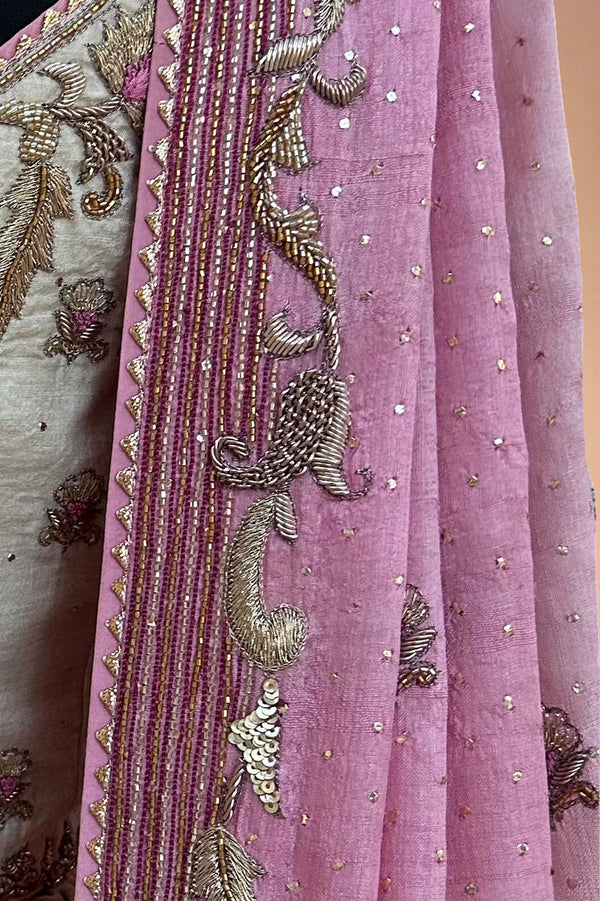 Sitara Baagh Handcrafted Tussar Silk Lehenga Set – Subtle Gold Embellishments