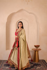 Awadhi Resham -  Heritage Lehenga Set | Velvet, Matka Silk & Lucknowi Craft
