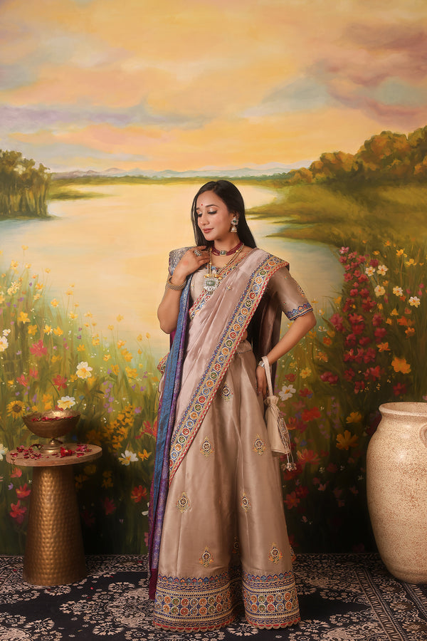 Purani Gota Raani - Glass Organza Ensemble | Vintage Gota & Appliqué Craft