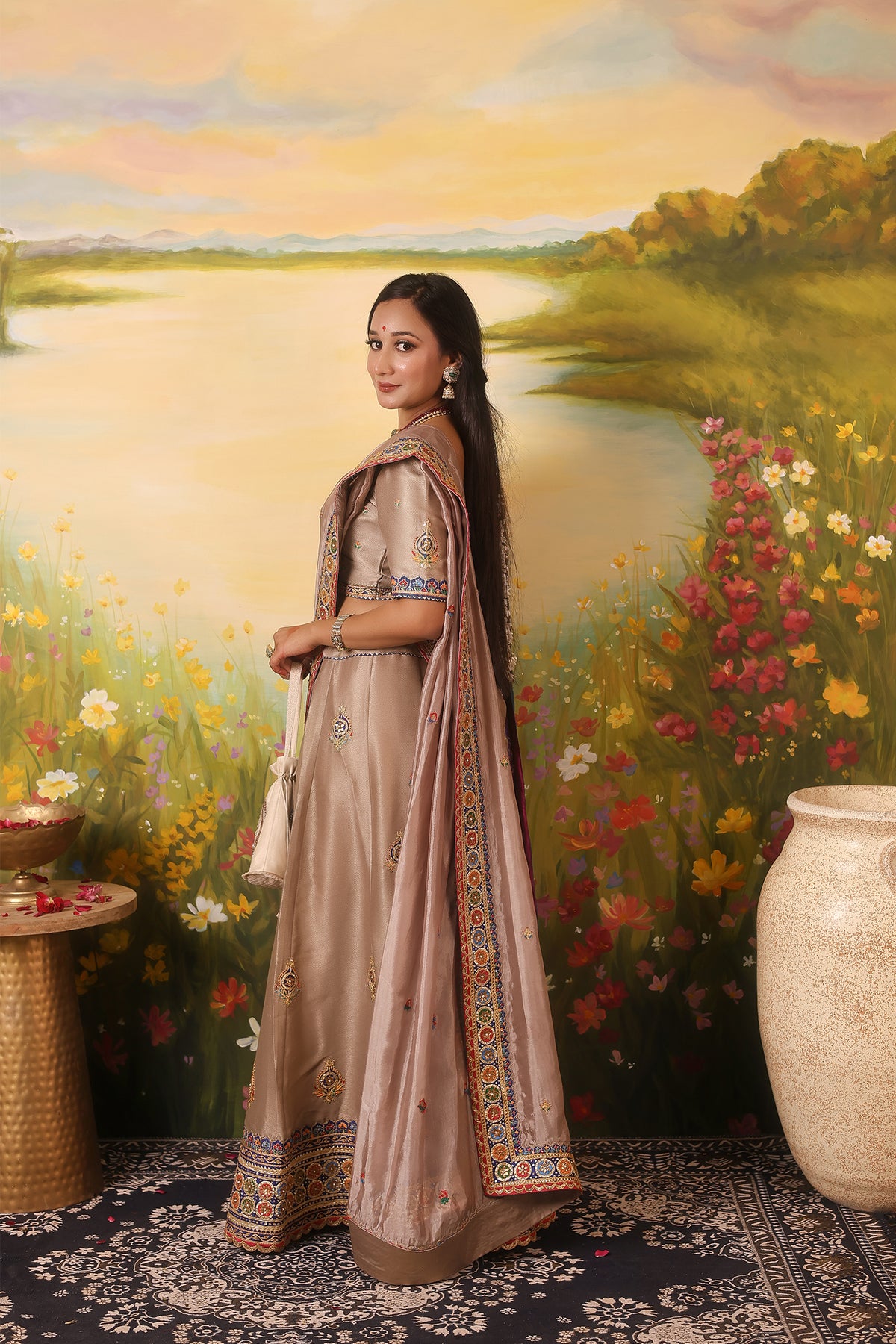Purani Gota Raani - Glass Organza Ensemble | Vintage Gota & Appliqué Craft