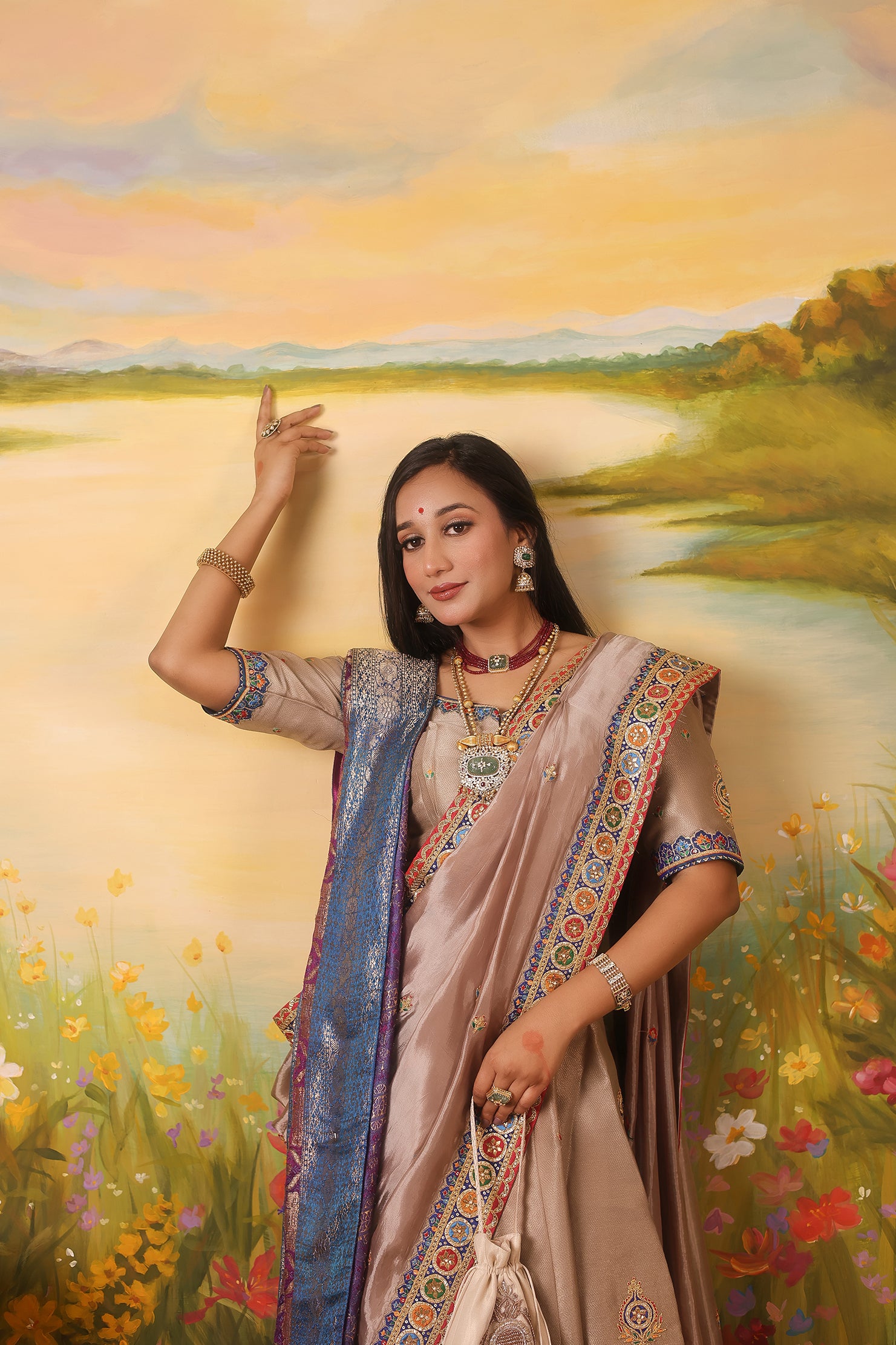 Purani Gota Raani - Glass Organza Ensemble | Vintage Gota & Appliqué Craft