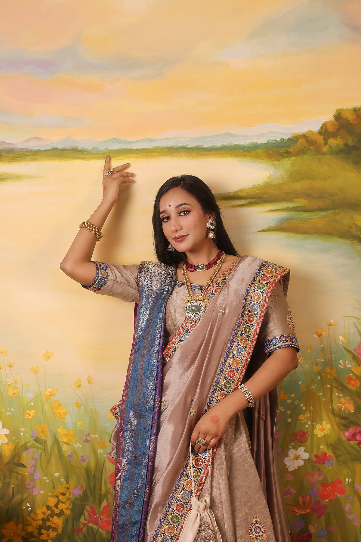 Purani Gota Raani - Glass Organza Ensemble | Vintage Gota & Appliqué Craft