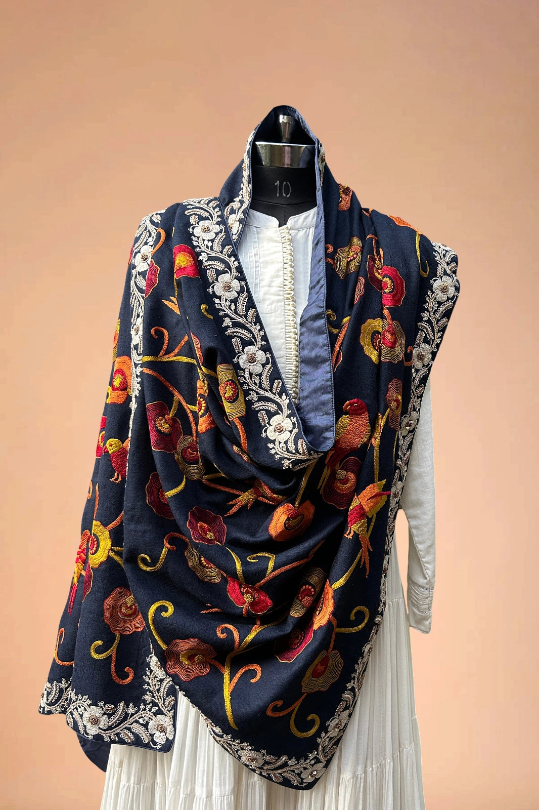 Resham Neelaya – Pure Pashmina Shawl