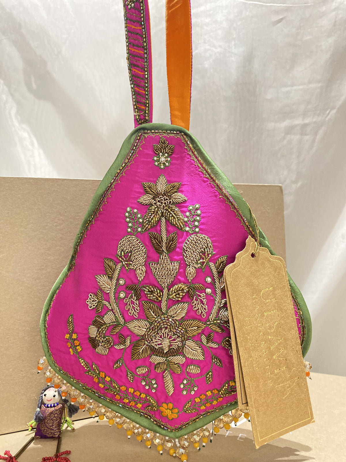 Noor-e-Gul handcrafted embroidered potli bag, product photograph 1