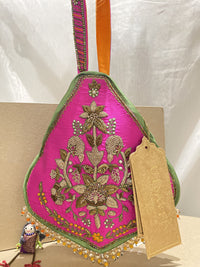 Noor-e-Gul handcrafted embroidered potli bag, product photograph 1