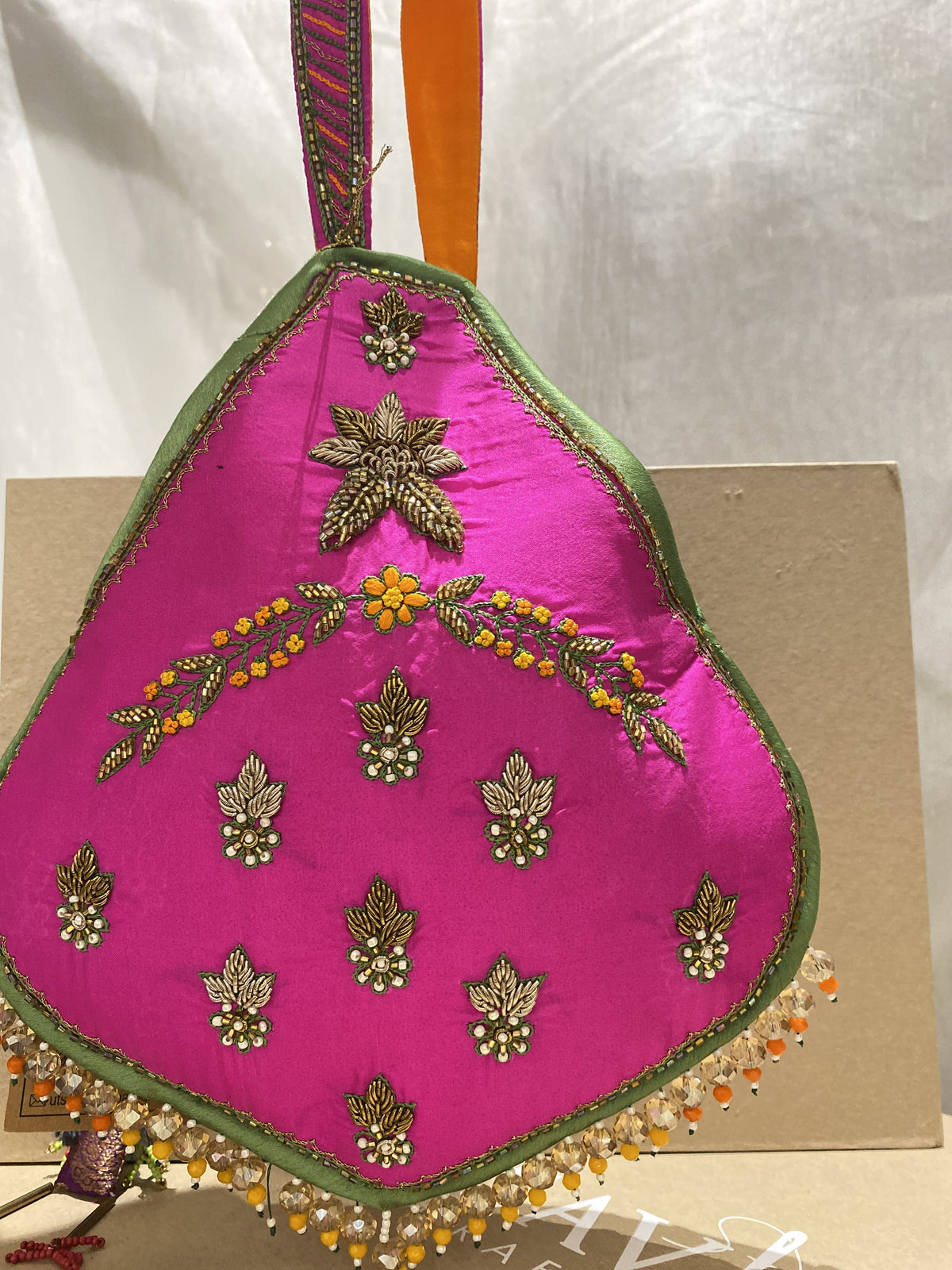 Noor-e-Gul handcrafted embroidered potli bag, product photograph 3