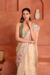 Sugga Gulshan – Luxury Handcrafted Silk Tissue Wedding Saree