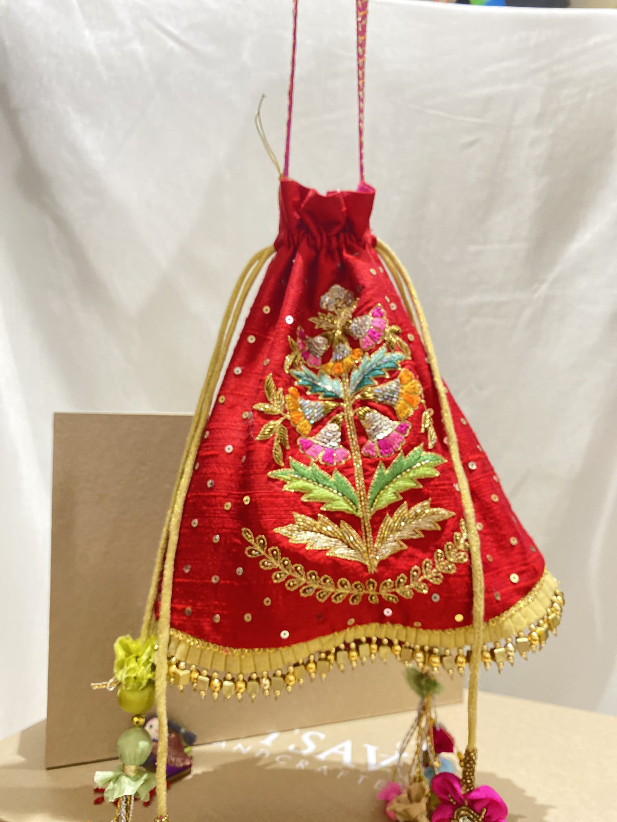 Rangili handcrafted embroidered potli bag, product photograph 3