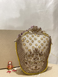 Sahar handcrafted embroidered potli bag, product photograph 1