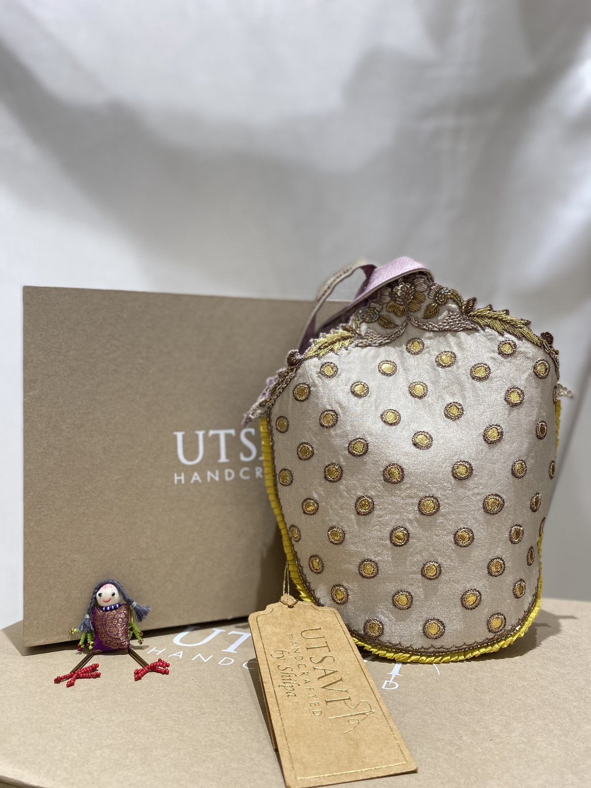 Sahar handcrafted embroidered potli bag, product photograph 2