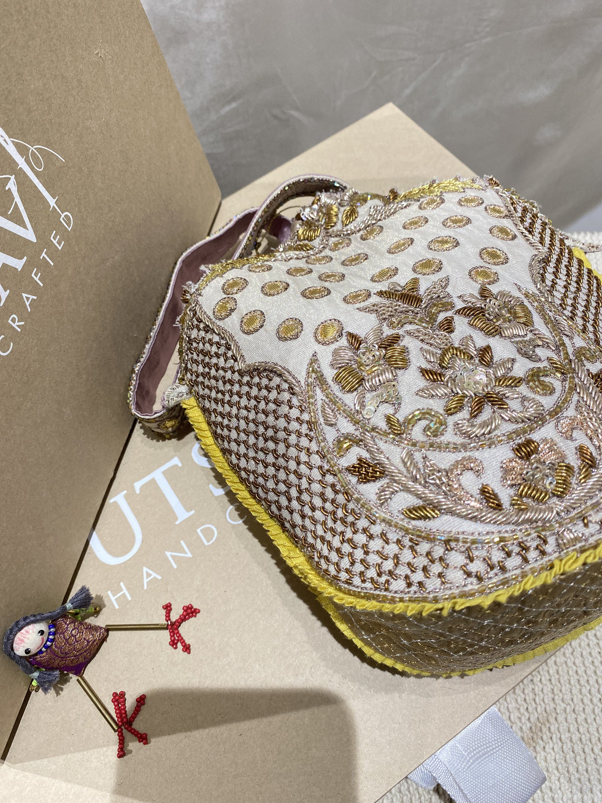 Sahar handcrafted embroidered potli bag, product photograph 3