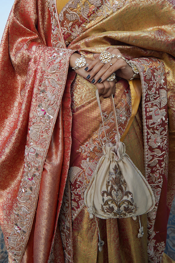 Mangal Safarnama - Resham & Tissue Kanjivaram Silk Saree | Bridal Zardosi Ensemble