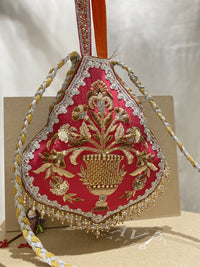 Swarna Leela handcrafted embroidered potli bag, product photograph 1