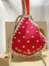Swarna Leela handcrafted embroidered potli bag, product photograph 2