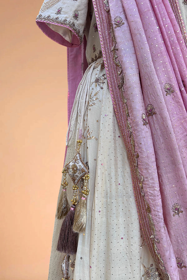 Sitara Baagh Handcrafted Tussar Silk Lehenga Set – Subtle Gold Embellishments