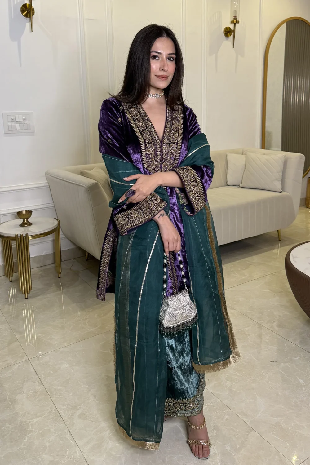 Deeksha Khurana In Zareen Purple Suit Set - Image 2